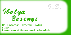 ibolya besenyi business card